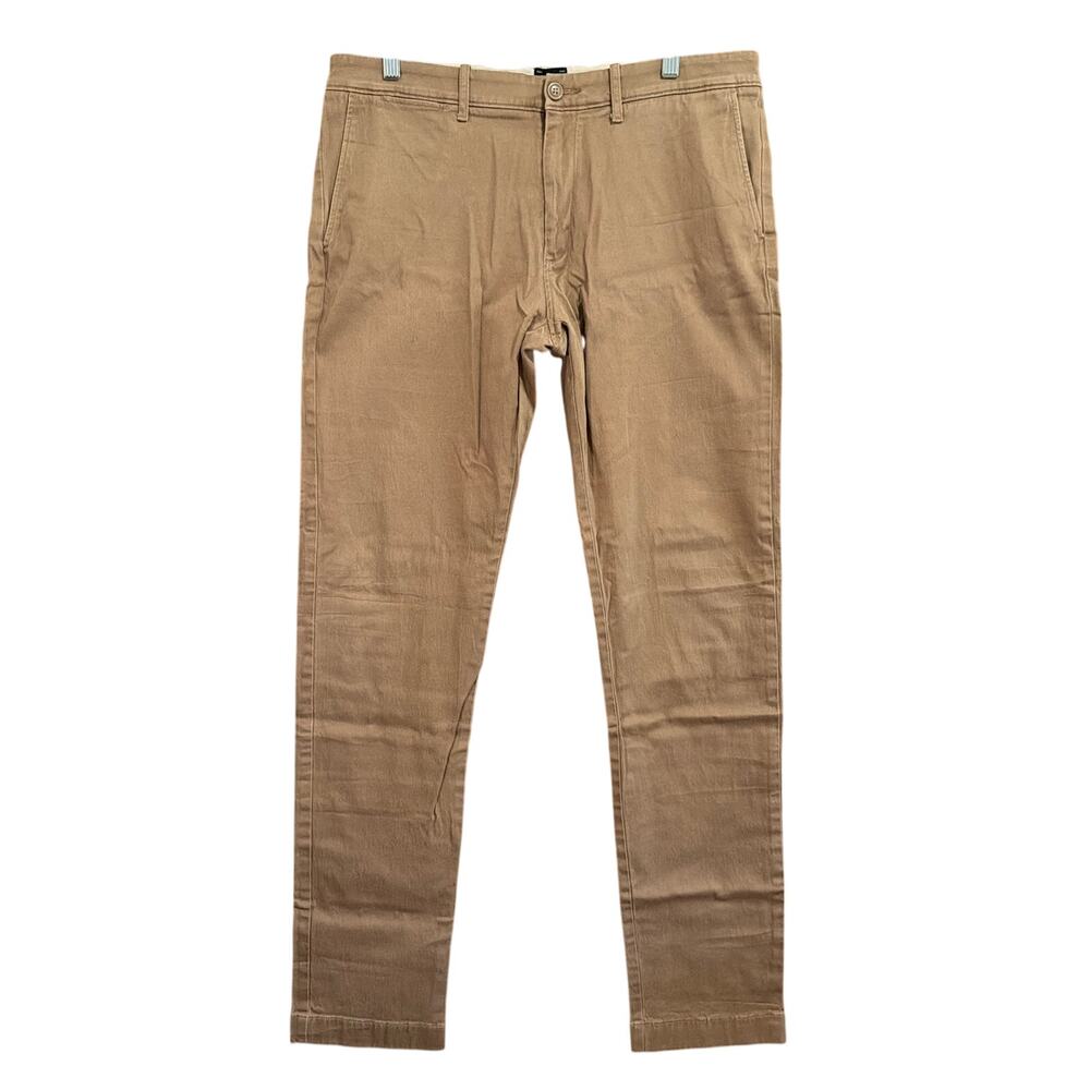 J Crew Mens Pants Tan 484 Slim Fit Chinos Casual Workwear Stretch 34x34